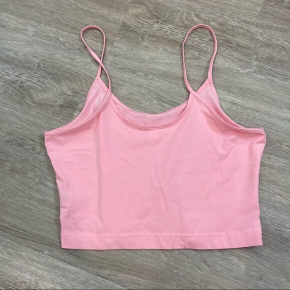 Bp Pink Rib-Knit Crop Cami Top - Picture 2 of 4